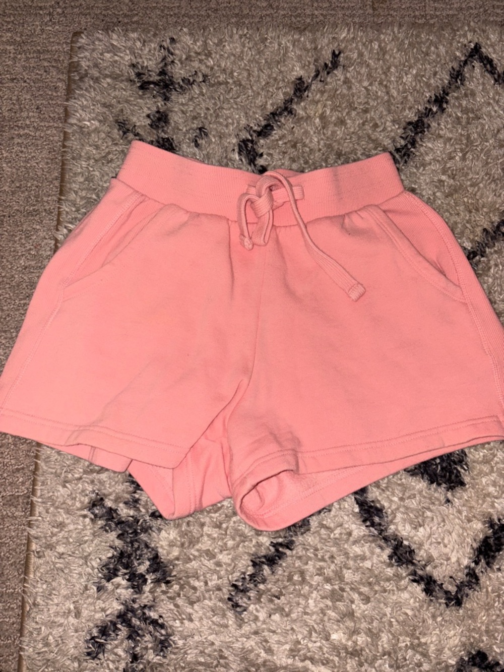 Women's Pink Drawstring Athletic Shorts